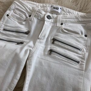 Paige Denim Zip Skinny Jeans